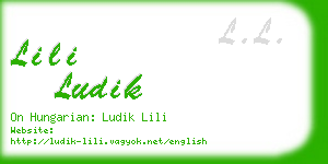 lili ludik business card